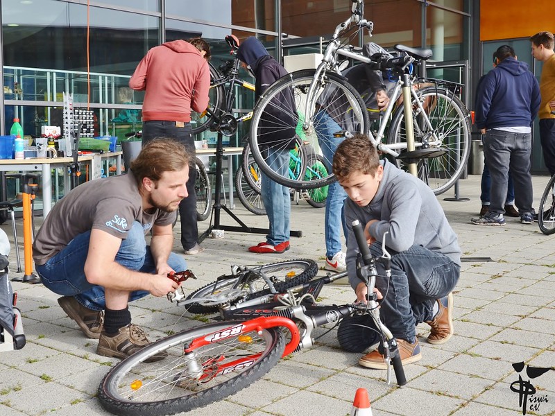 bike repair at Give-and-Take-Festival